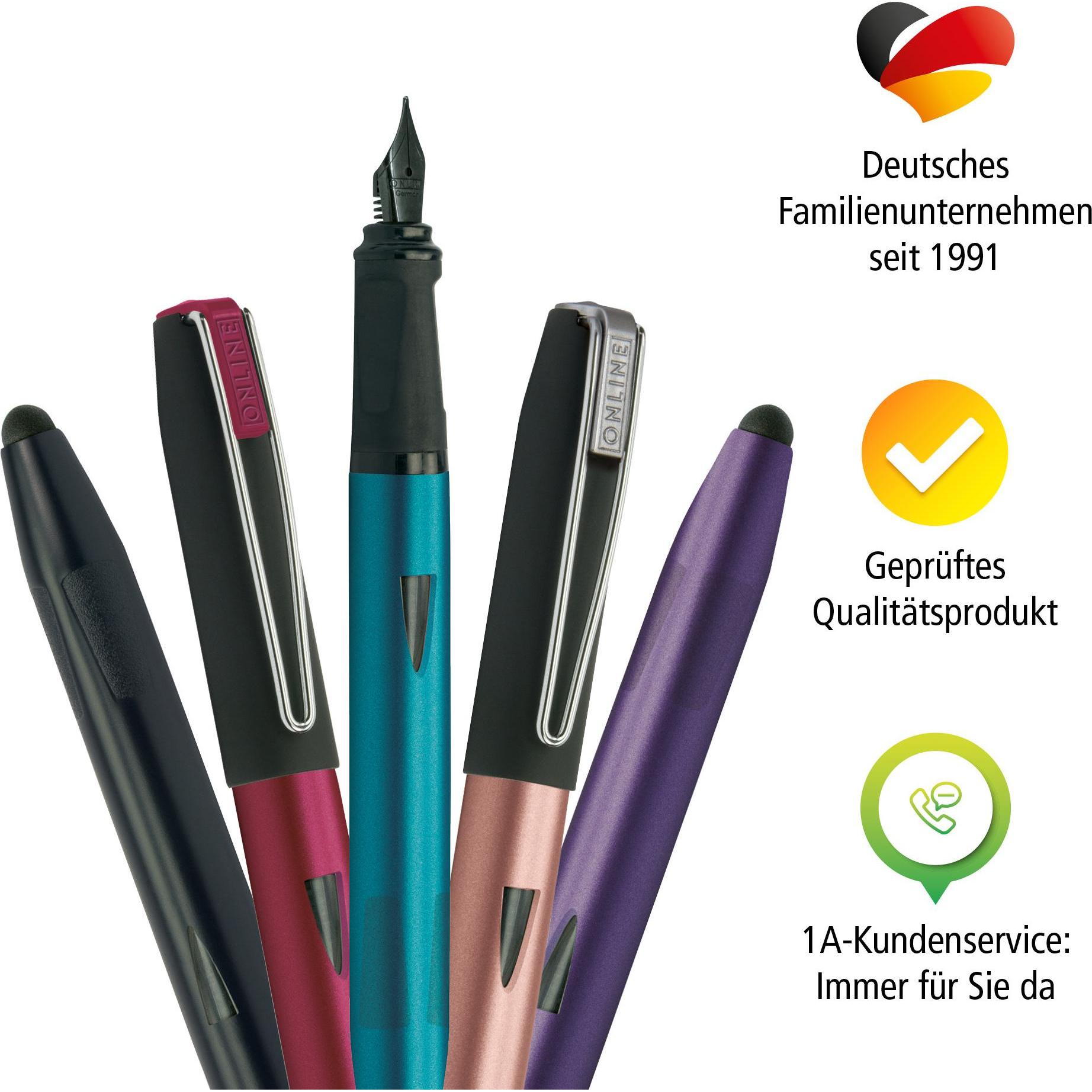 Magni, Schreibstifte, Füllhalter Switch Plus Rosegold, Feder M (Roségold, 3 x)