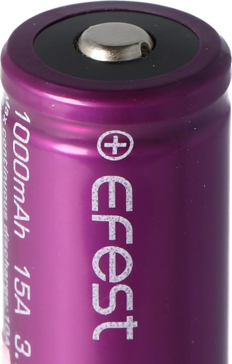 Actual product image Efest Akku Purple IMR18500 - (Button Top, ungeschützt) (1 pcs., 18500, 1000 mAh)