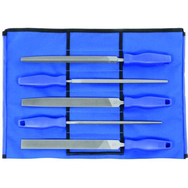 Friedr. Dick, Raspel + Feile, Dick Vielzweck-Feilensatz 5-teilig in Rolltasche Hieb 3, Länge ohne Angel: 300 mm (Hieb 3,...