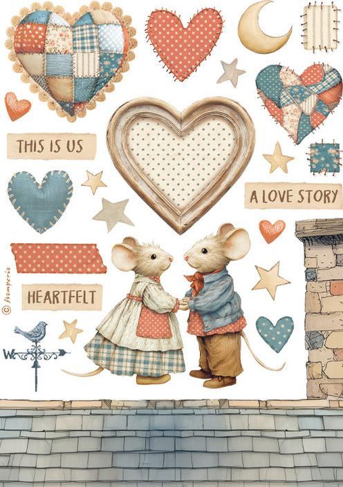 Produktbild Stamperia Washi Pad "Family", 8 Blatt, A5