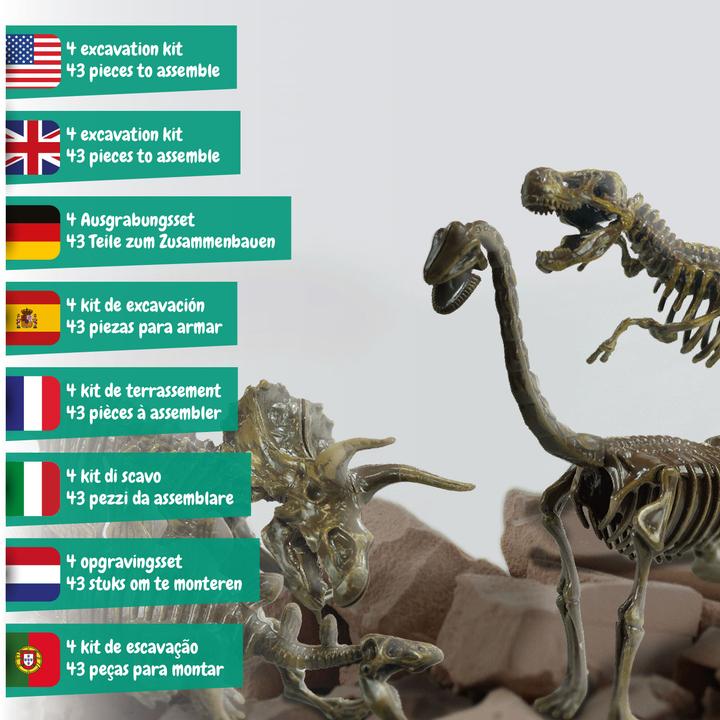 Produktbild Science4you Dino Ausgrabungsset 4 in 1 - Dino Spielzeug, 4 Dinosaurier Ausgraben - Fossilien Ausgrab