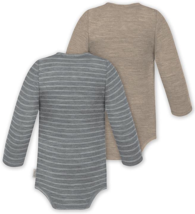 Produktbild Normani 2er Pack Baby Merino Body Langarm „Auckland" - 9373 (56)
