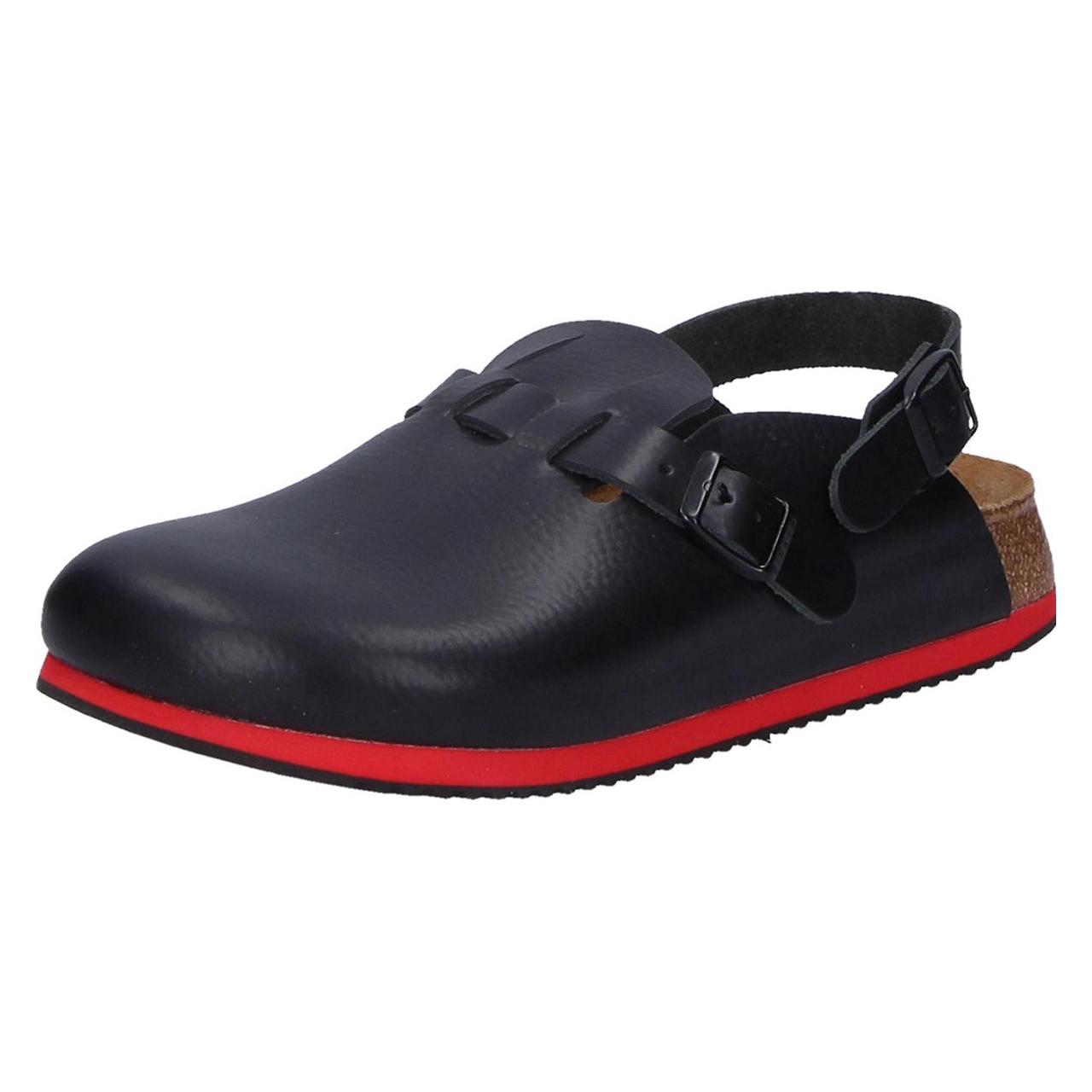 Birkenstock, Vrouwen, Sandalen, Kay SL natuurlijk leer zacht voetbed smal, Zwart, (39)