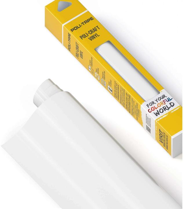 Image du produit Poli-tape Vinylfolie Permanent 30.5 x 183 cm, Weiss glänzend (1 pcs)