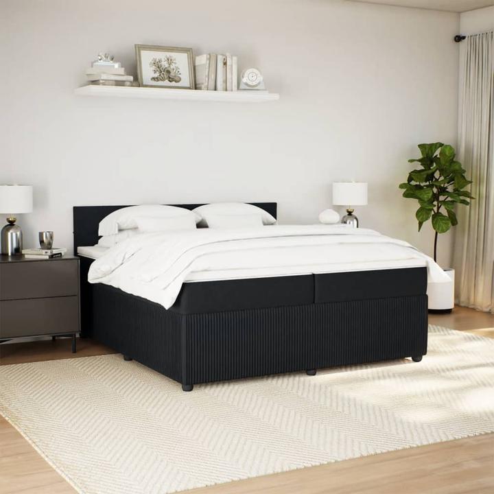 Produktbild vidaXL Bo x springbett mit Matratze 200 x 200 cm Samt (200 x 200 cm)