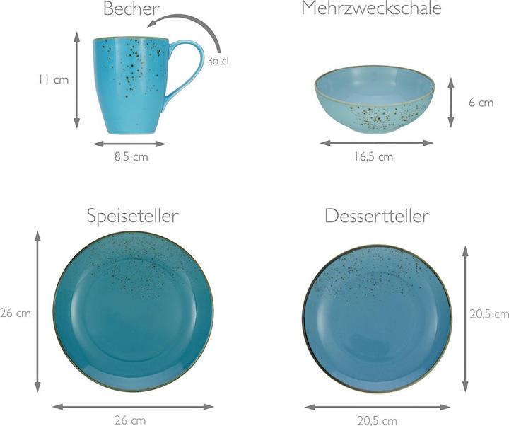 Produktbild CreaTable Nature Aqua (16 Stück)