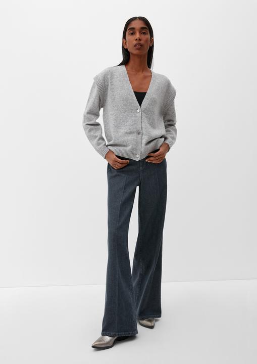 Produktbild s.Oliver Strickjacke Strickjacke mit Layering-Detail (L)