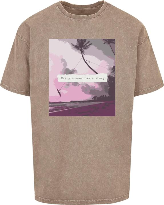 Merchcode Summer - Every summer has a story Acid Washed Oversize Tee - 116329 (M)