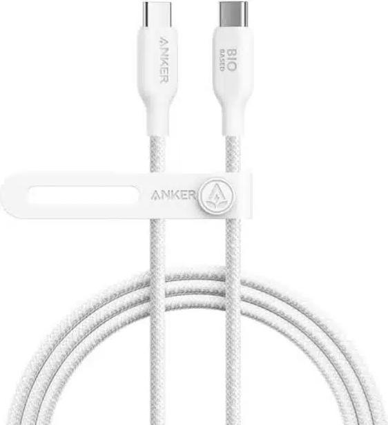 Actual product image Anker - 544 USB-C zu USB-C - 240W - 1.8 m - BioBraided - Weiss (1.80 m, 240 W)
