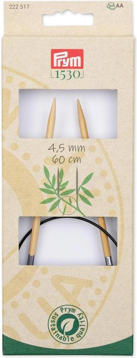 Image du produit Prym Aiguilles circulaires BAMBUS 4.50 mm, 60 cm