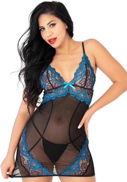 Daring Intimates Robe en dentelle florale avec string