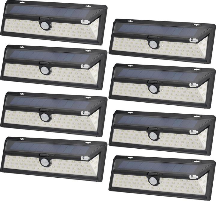 Actual product image Casativo Wall light, with solar panel, with motion sensor, 800 lumen, 13.2 watt, set of 8 (800 lm, IP44)