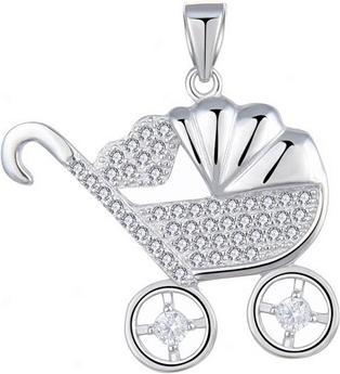 Actual product image Moiss Silver pendant with cubic zirconia Pram P0001404