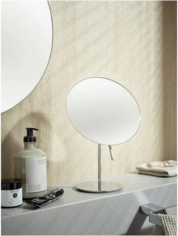 Produktbild Emco Rasier-/Kosmetikspiegel PURE rd d= 202mm 3f höhenverstellbar chrom