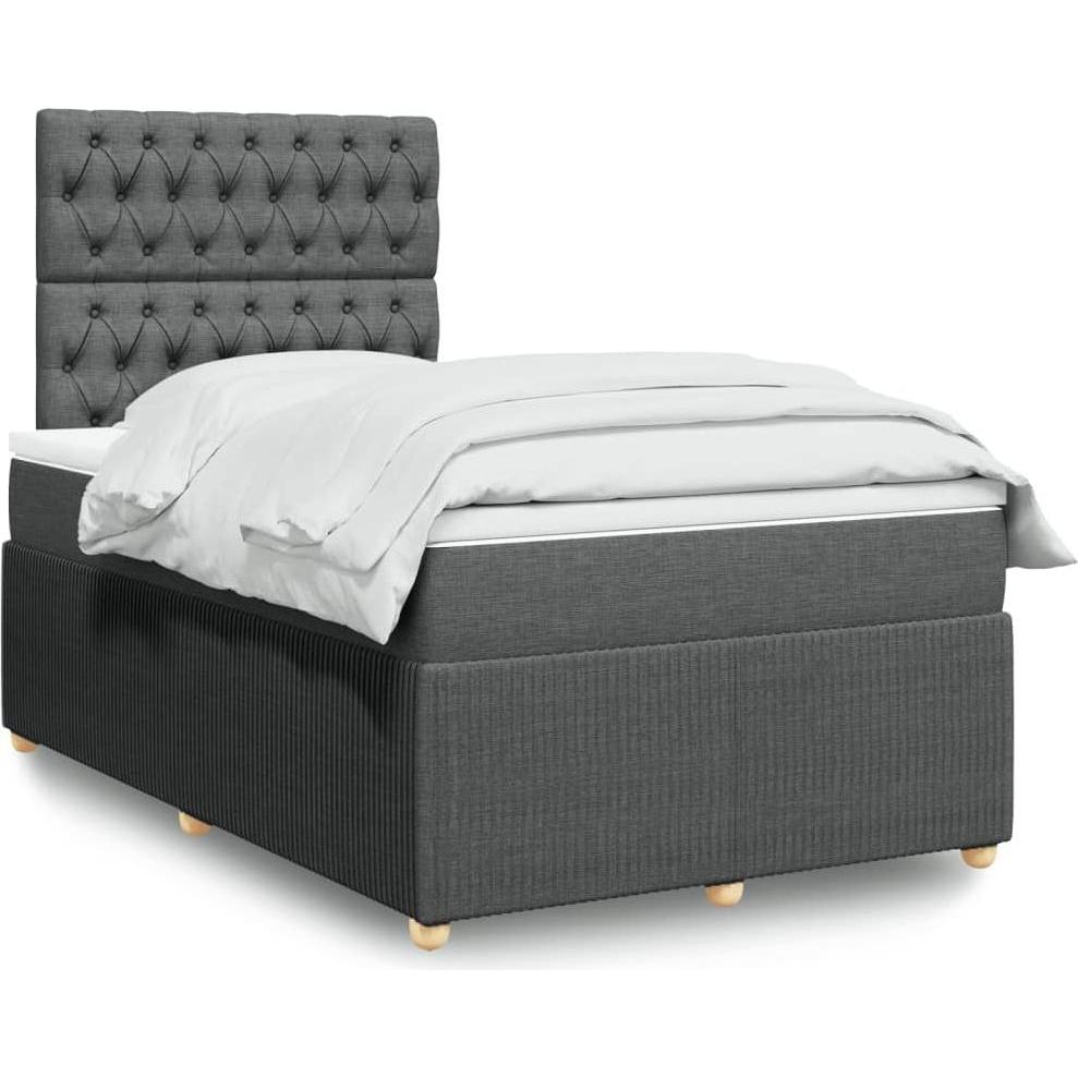 VidaXL, Bett, Bo x springbett mit Matratze 120 x 190 cm Stoff (120 x 190 cm)