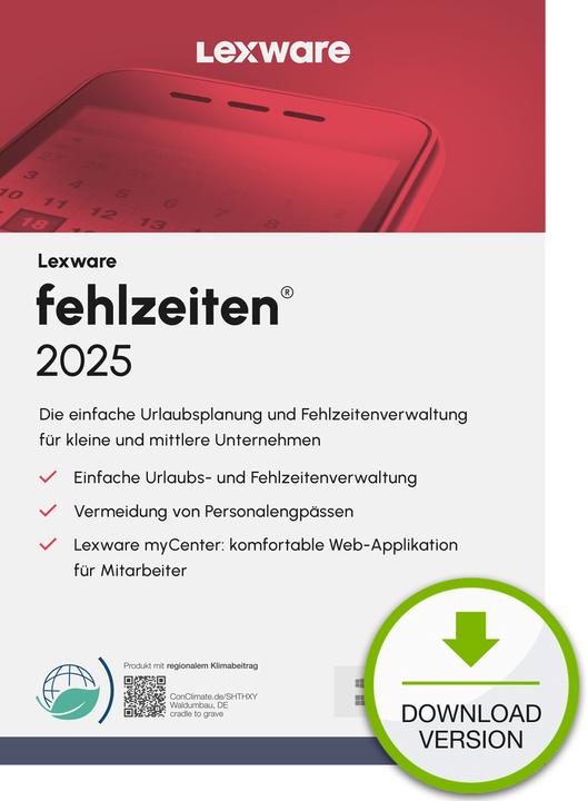 Lexware ESD / fehlzeiten 2025 / Online D (12 Monate)