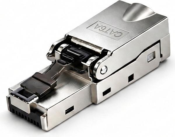 Actual product image Dsit S/FTP CAT6a Toolless RJ45 network connector (S/FTP, CAT6a)