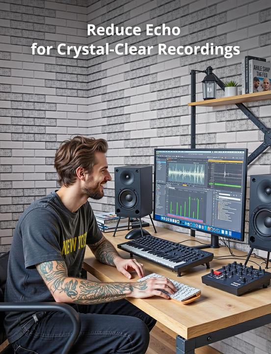 Produktbild Kuchoow 18 x selbstklebende Akustikplatten (18 Stk.)