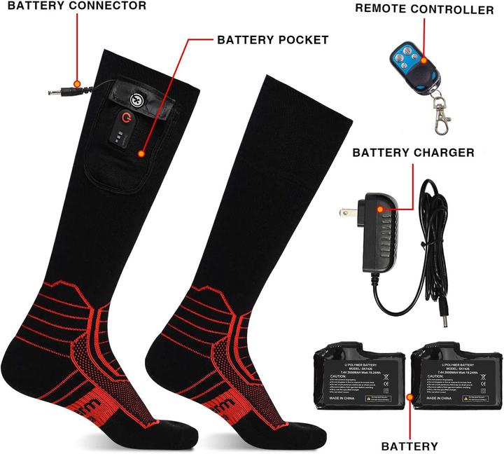 Actual product image Dr. Warm Heated Socks with Wireless Remote Control