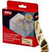 Actual product image Agipa apli labels with French text "Plaisir d'offrir