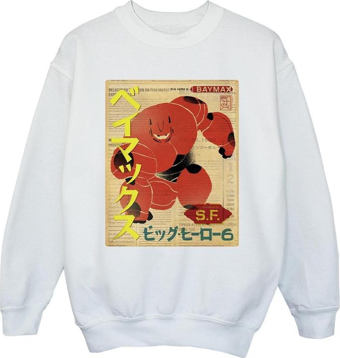 Immagine prodotto Disney Big Hero 6 Baymax Baymax Newspaper Felpa Ragazze (140, 146)