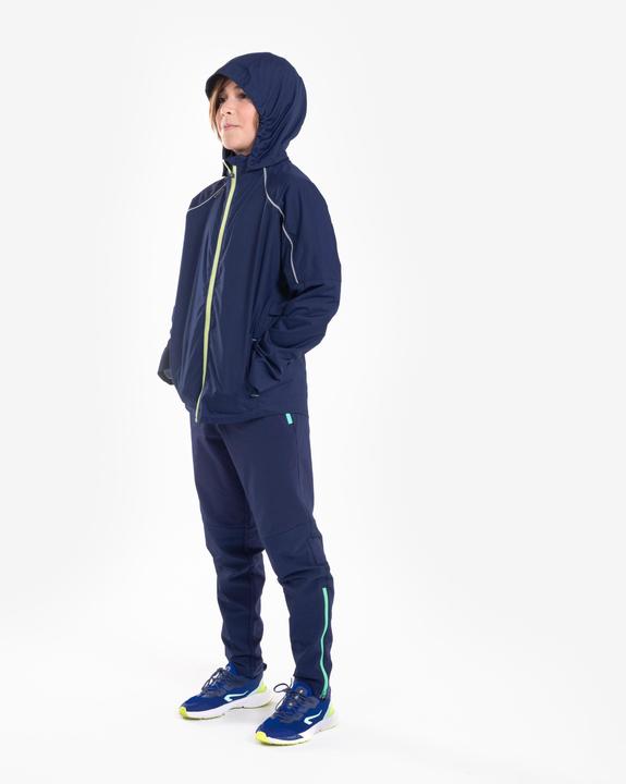 Produktbild Kiprun Laufhose Kinder warm mit Reissverschluss - Warm 900 dunkelblau/grün