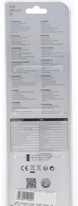 Actual product image Velamp LED-Taschenlampe High Power, wasser- und stossfest (20 cm, 110 lm)