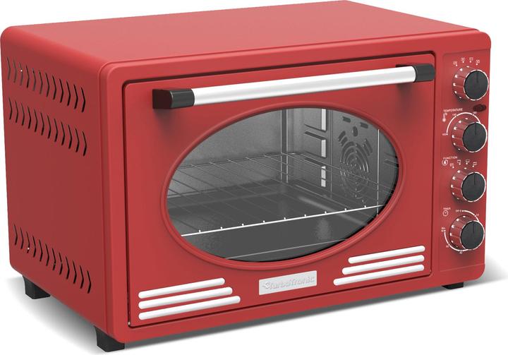 Produktbild TurboTronic By Z-Line Retro Minibackofen mit Umluft 45L Red