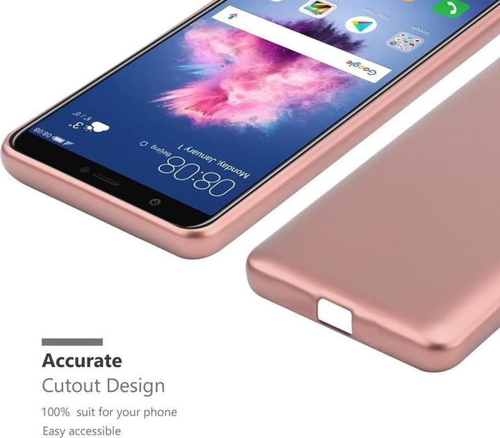 Actual product image Cadorabo TPU Matt Metallic Cover (Huawei P Smart (2018), Huawei Enjoy 7S)