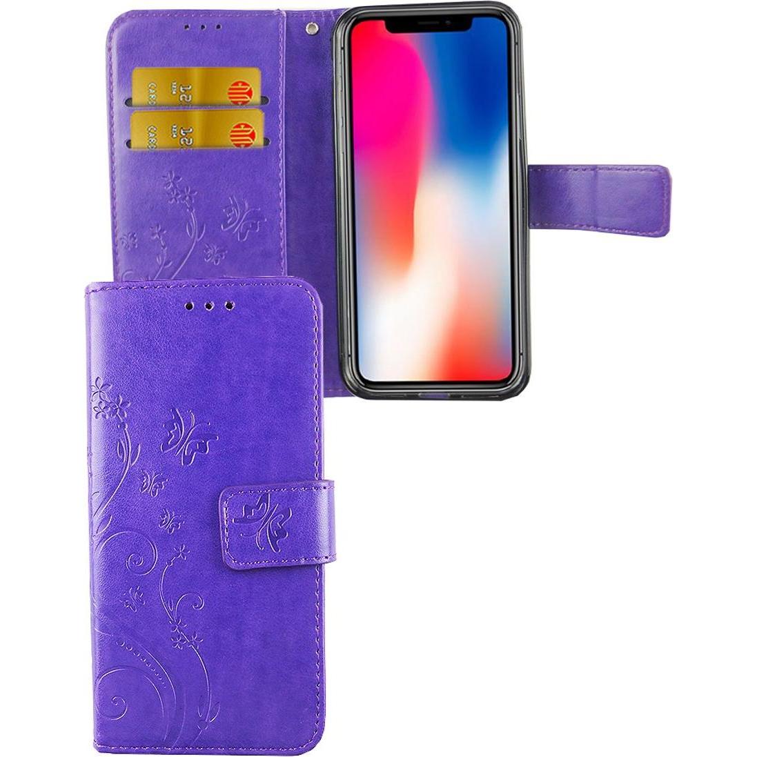 König Design Hülle Handy Schutz für Apple iPhone XS Case Cover Tasche Wallet Etui Handyhülle (Apple iPhone XS), Smartpho...