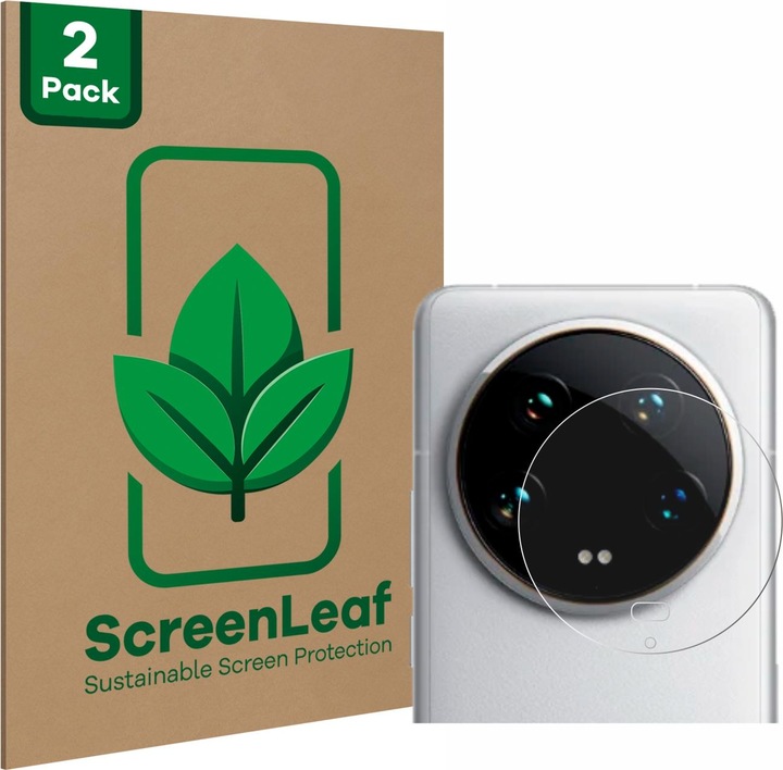Actual product image ScreenLeaf Protective film sustainable screen protector screen protector film clear transparent (2 Piece, Xiaomi 14 Ultra)