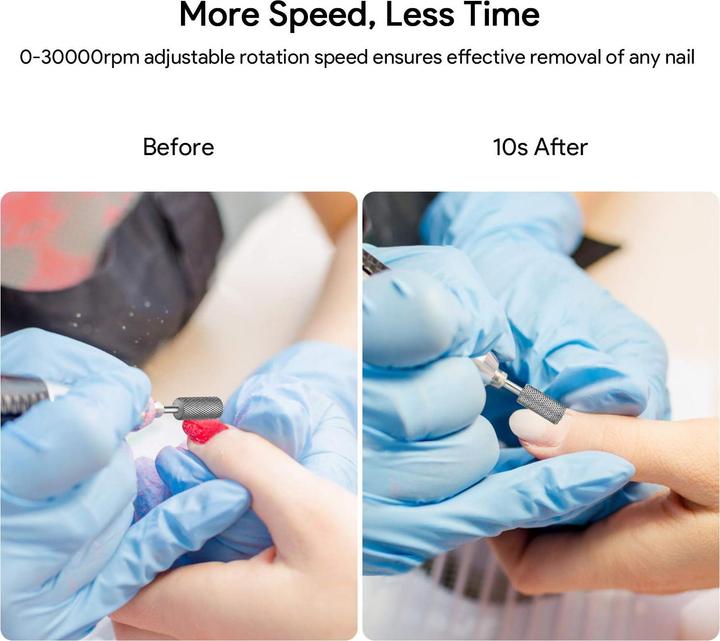 Produktbild Jsda JD 400 Nagelfräser für Gelnägel, 30000 U/Min, inkl. 6 Bits