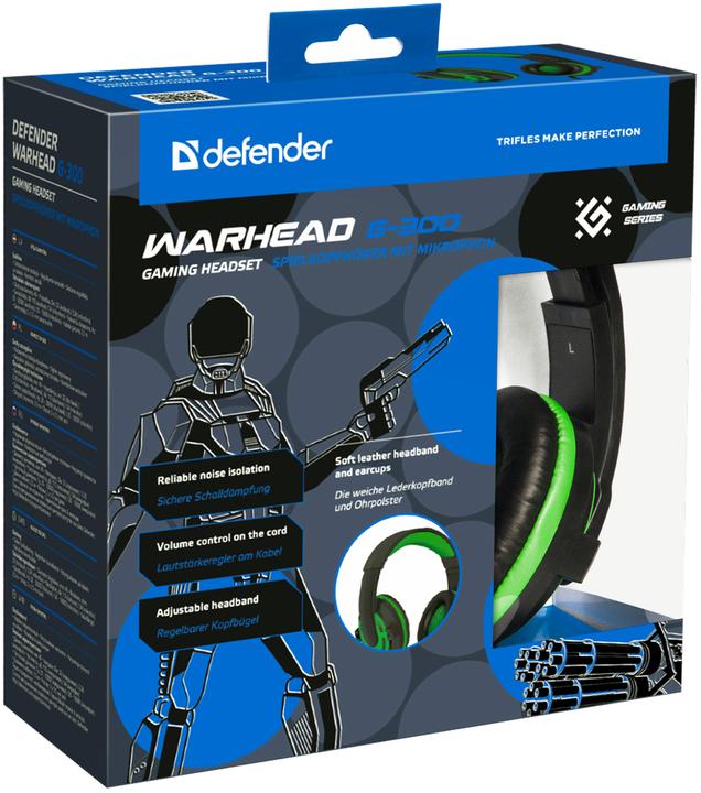 Actual product image Defender G-300 Green (Cable)