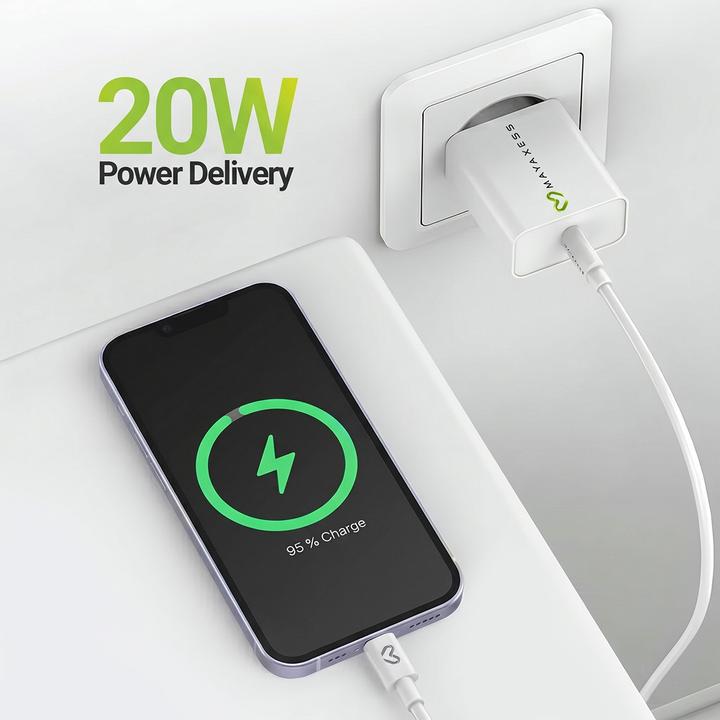 Produktbild Mayaxess iPhone 12 Ladegerät + Kabel (18 W)