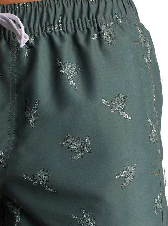 Actual product image Dedicated Swim Shorts Sandhamn Sea Turtles Forest Green S (S)