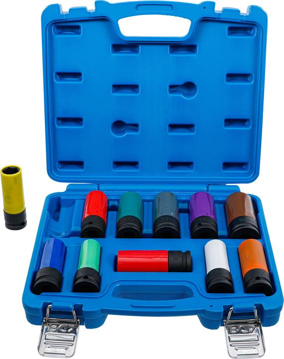 Produktbild BGS Kraft-Schoneinsätze 12,5 mm (1/2") SW 15 - 27 mm und Spezial-Radschrauben 11-tlg. (19 mm, 24 mm, 22 mm, 23 mm, 21 mm, 27 mm, 17 mm, 15 mm, 7/8")