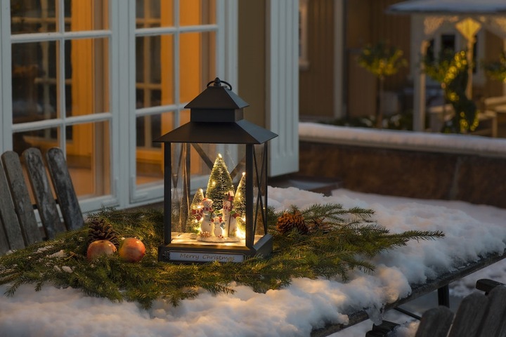Produktbild Konstsmide LED-Laterne mit Schneemänner 24.5 x 42 cm