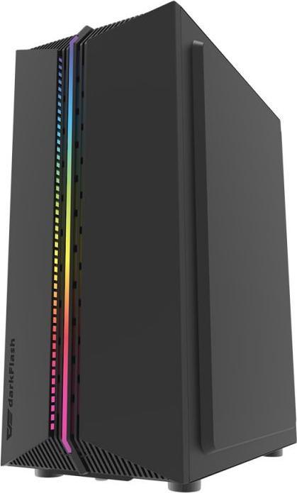 Actual product image Darkflash Tech DK151 computer case LED with 3 fan (black) (ATX, ITX, mATX)