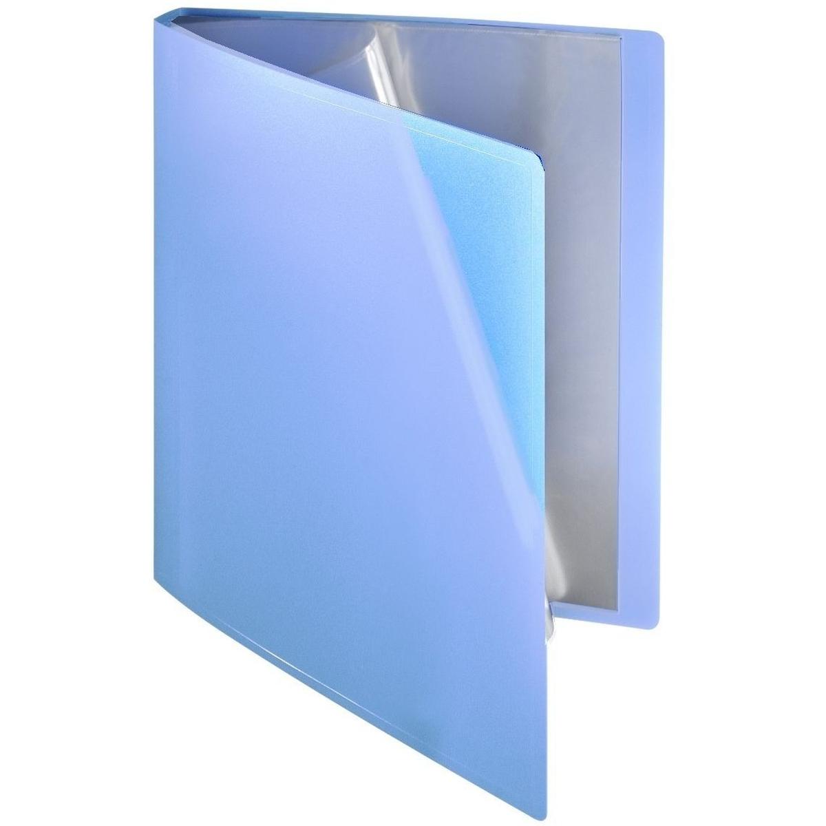 Foldersys, Mappe, Sichtbuch flexibel A4 30 Hüllen PP blau transparent (A4, 1 x)