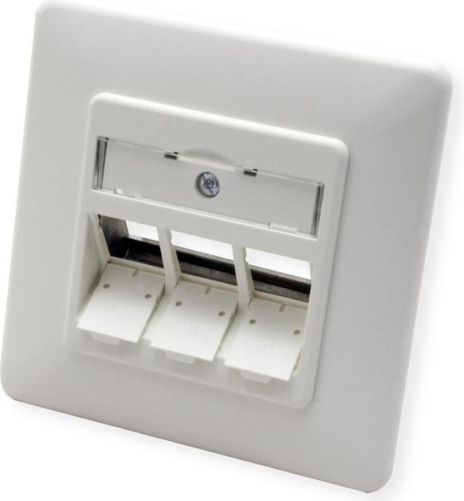 Produktbild Metz Connect 130B20D31002KE Keystone 3Port DE UP leer reinweiss Anschlussdose