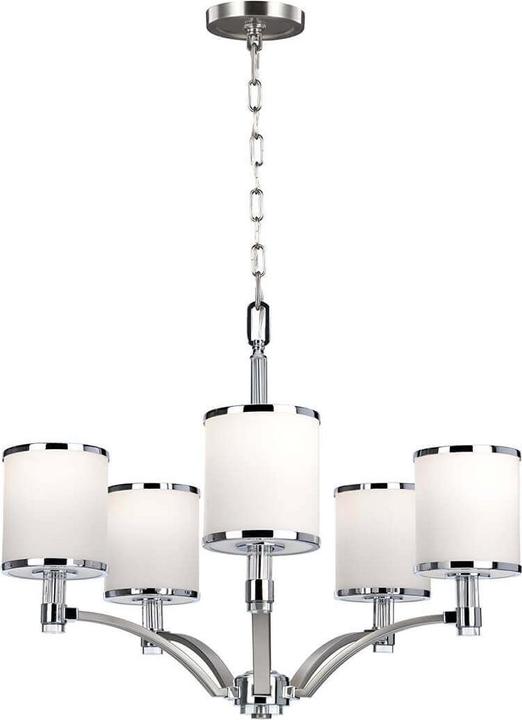Elstead Lighting Prospect Park chandelier E27 5-light satin nickel, chrome (64.20 cm)
