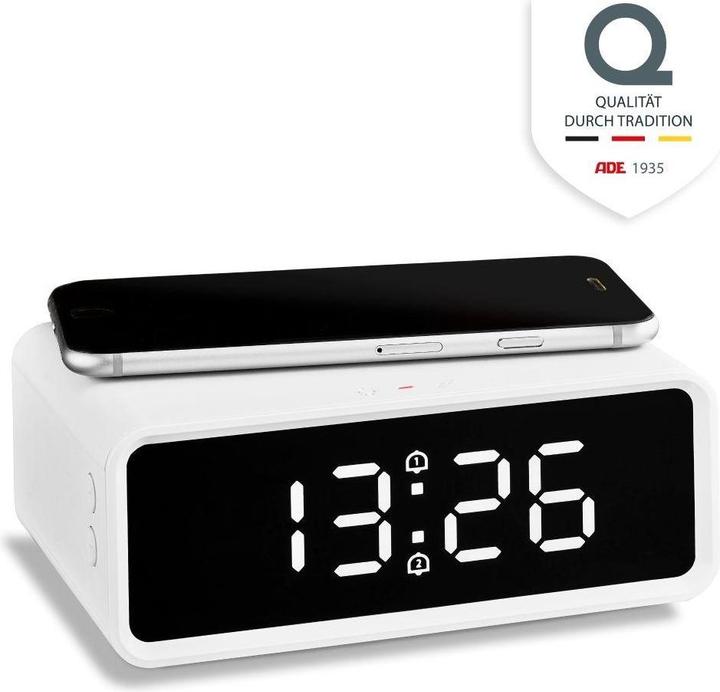 Actual product image ADE digital alarm clock / with induction charging function