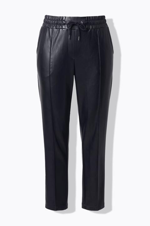Produktbild Ulla Popken 7/8-Hose, Lederoptik, Biesen, Elastikbund (42)