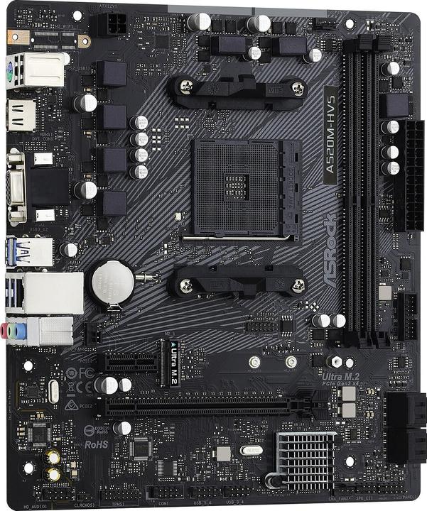 Image du produit AsRock A520M-HVS (AM4, AMD A520, mATX)
