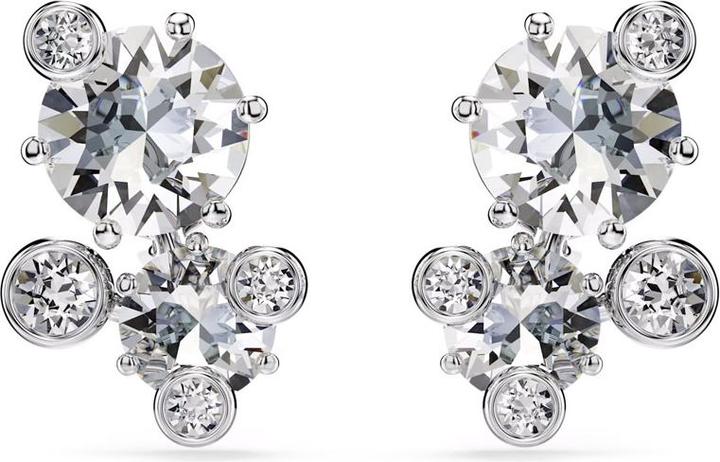 Produktbild Swarovski Constella Ohrstecker Rundschliff Weiss Rhodiniert (Swarovski Metall)