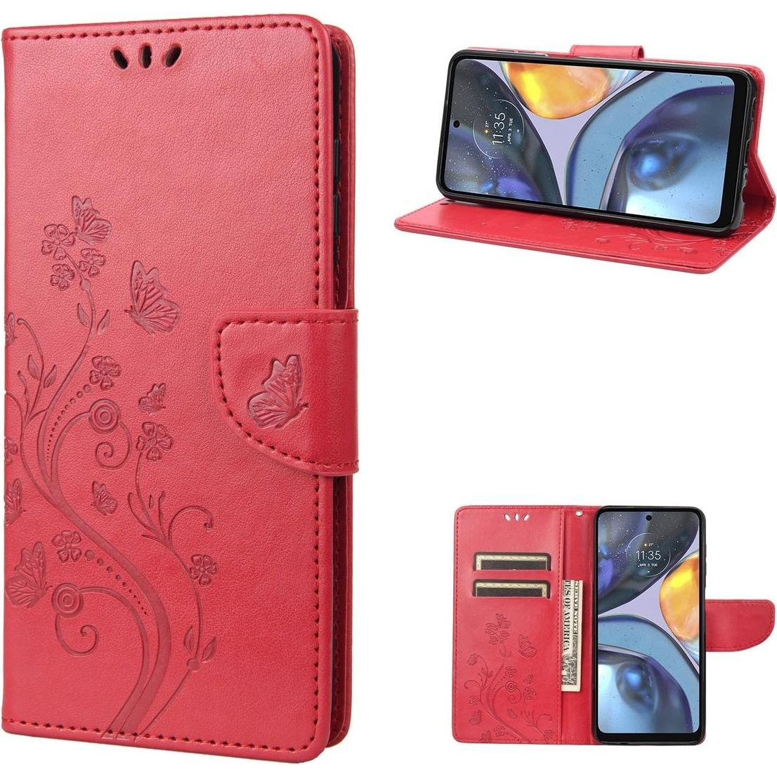 König Design Hülle Handy Schutz für Motorola Moto G22 Case Cover Tasche Etui Wallet Bumper (Motorola Moto G22), Smartpho...