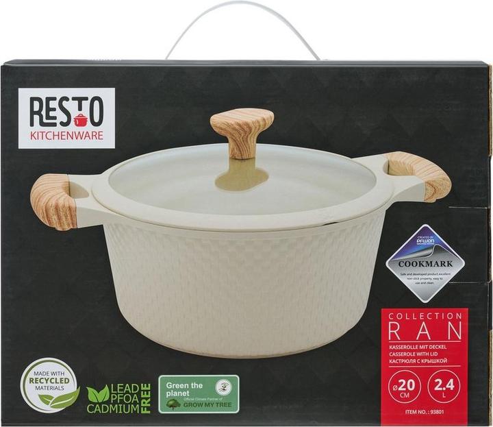 Produktbild Resto CASSEROLE D20CM 2.4L/93801 (20 cm, Kochtopf, Aluminium)