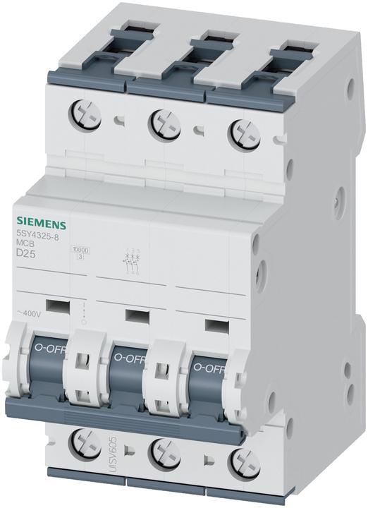 Produktbild Siemens MCB 3 Pole Type D 10kA 25A 400V