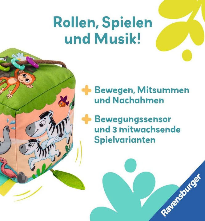 Actual product image Ravensburger Motor skills music game cube: Wild animals