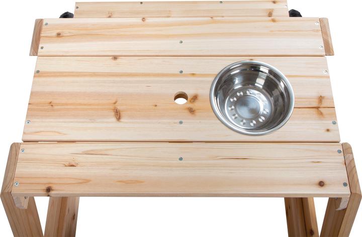Actual product image small foot Sandpit with seating area and mud table